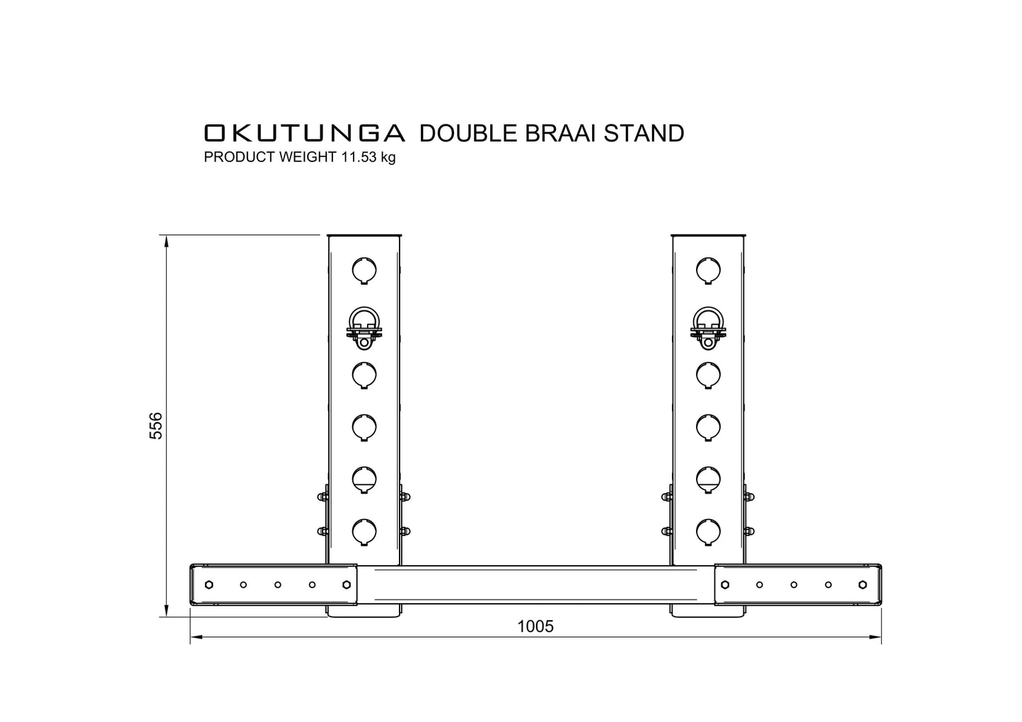 Okutunga Double Braai Stand